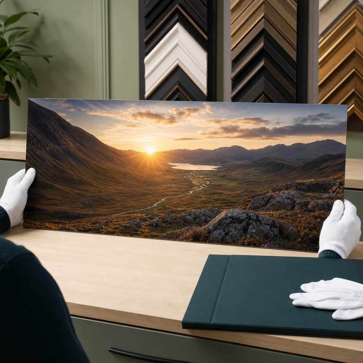 Panoramic Prints shown as finished photo prints
