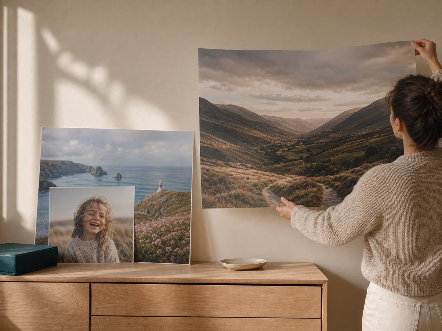 Large Photo Prints shown as finished photographic prints