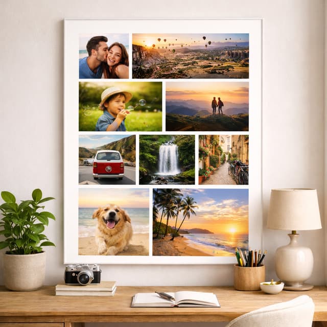 Create a collage in the size you need.